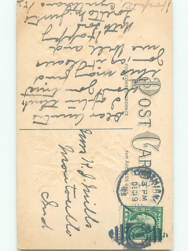 Divided-Back CHRISTMAS BIRDS SCENE Pretty Postcard W8560