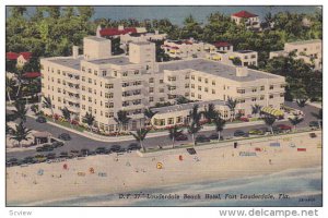 Aerial View, Lauderdale Beach Hotel, Classic Cars, Beach Shore, FORT LAUDERDA...