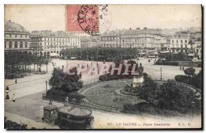 Old Postcard Le Havre Place Gambetta
