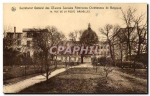 Belgium Postcard Old General Secretariat social works feminine chretiennes 11...
