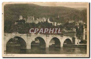 Postcard Old Heidelberg Schloss Neckarbr�cke