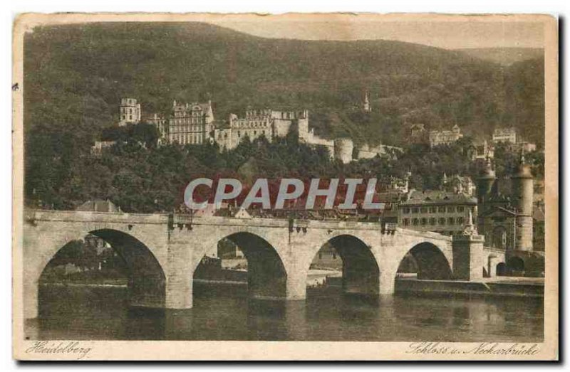 Postcard Old Heidelberg Schloss Neckarbr�cke