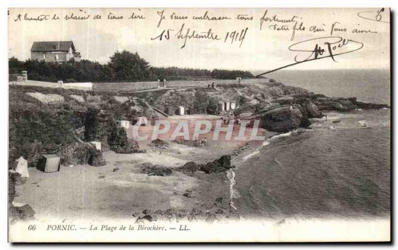 Old Postcard Clisson The Beach of the Birochère