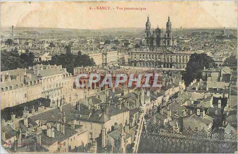 Old Postcard Nancy Panoramic View