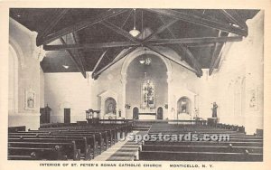 Interior of St Peter's Roman Catholic Church - Monticello, New York NY  