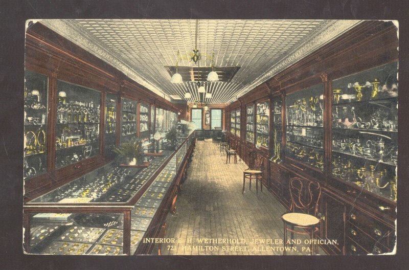 ALLENTOWN PENNSYLVANIA PA WEATHERHOLD JEEWLRY STORE OPTICAL VINTAGE POSTCARD