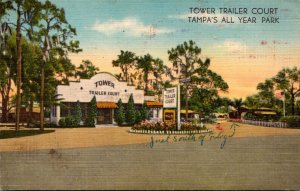 Florida Tampa Tower Trailer Court 1951