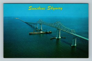 Sunshine Skyway Collapsed 1980 Tampa Bay, St Petersburg Florida Vintage Postcard