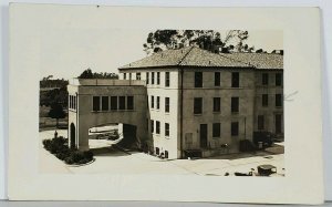 RPPC Hospital Bldg Ambulance Entrance Office Ward c1930 Automobiles Postcard K12