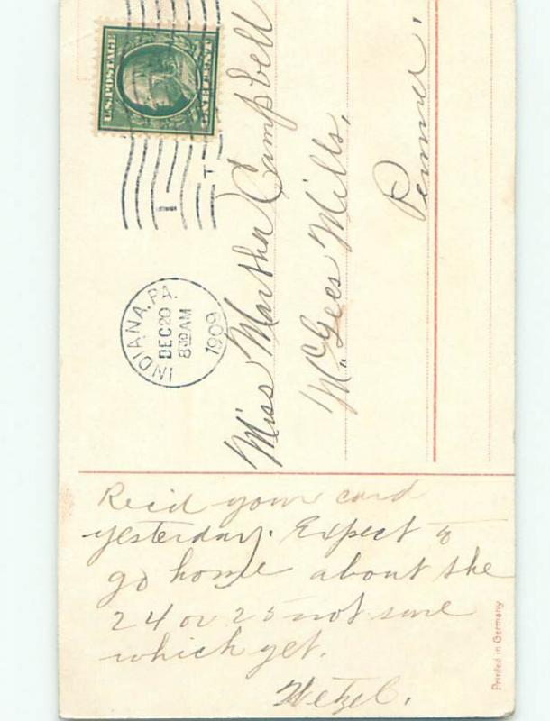 Divided-Back NEW YEAR SCENE Great Postcard AA2171