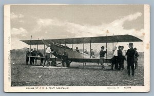 EARLY AVIATION US ARMY AEROPLANE ANTIQUE POSTCARD 