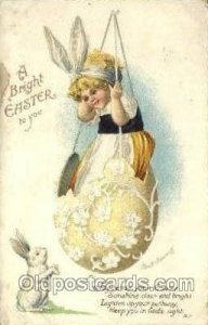 Artist Ellen Clapsaddle, Happy Easter 1915 light wear, stains on card, postal...