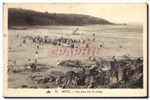 Old Postcard Binic games on the beach