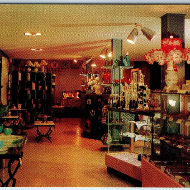 1955 Clear Lake IA Witke's Gifts Candies Store Interior Shopping Counter PC A225