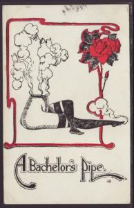 A Bachelor's Pipe Postcard