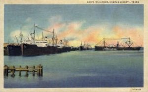 Ships in Harbor - Corpus Christi, Texas TX  