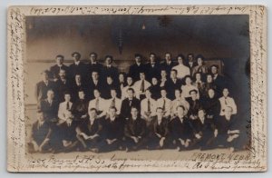 RPPC Freemont Nebraska Scientic Class Photo 1906 Astronomy Studies Postcard E30