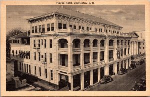 View of Timrod Hotel Charleston SC Vintage Postcard X56