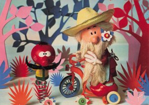 Zebedee & Mr Machenry Magic Roundabout BBC TV Show 1970s Postcard