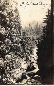 RPPC Capilano Canyon, Vancouver, BC, Early CYKO Back,, Real Photo, Old Postcard