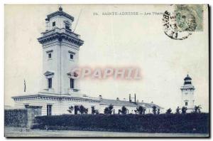 Old Lighthouse Postcard Sainte Adresse Headlights