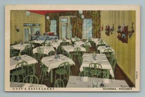 Goff's Restaurant, Waukesha, Wisconsin Postcard 