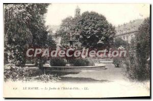 Old Postcard Le Havre the Hotel's Garden City