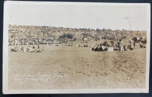 Mint Real Picture Postcard Native American Indian Peace Treaty Med Lodge 1918 