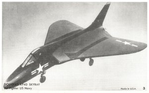 Vintage Postcard Douglas X F4D Skyray Jet Fighter U.S. Navy Air Force