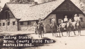 Postcard Real Photo RPPC - 1943 Brown County State Park - Nashville, Indiana