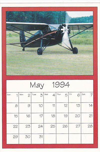 May 1994 Limited Editon Calendar Cardm AirShow '94 1933 Fairchild 24 C8A