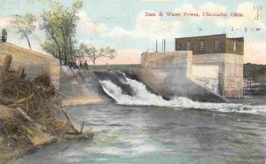 Dam & Water Power Chickasha Oklahoma 1910postcard