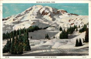 Rainer National Park Paradise Valley in Winter WA Postcard PC89