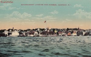 Postcard Government Landing and Harbour Newport RI