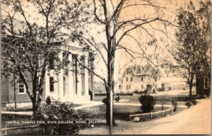 Vtg 1950s Central Campus View State College Dover Delaware DE Postcard