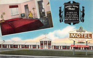 NEW CASTLE & NEWARK UNIVERSITY OF DELAWARE MOTEL GROUPING OF 3 POSTCARDS (1960s)