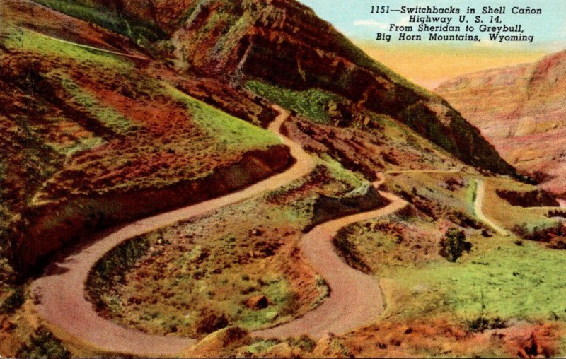 Wyoming Big Horn Mountains Switchbacks In Shell Canyon