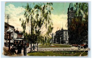 1914 Looking East Through Gore Park Hamilton Ontario Canada Antique Postcard