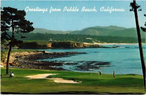 PC GOLF, SPORT, PEBBLE BEASH GOLF COURSE, Modern Postcard (b45977)