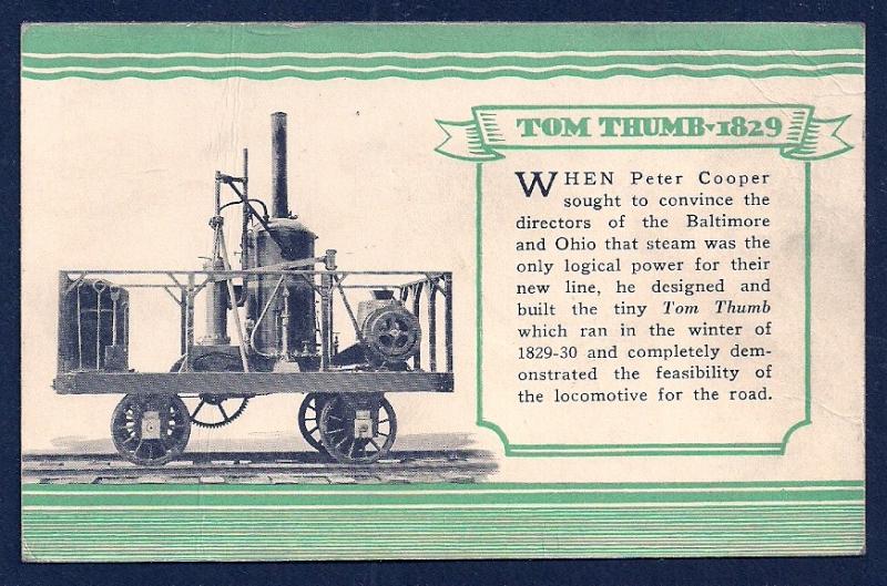 Tom Thumb Engine @ B&O Centenary unused c1927