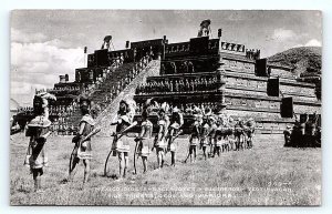 RPPC SAN JUAN TEOTIHUACAN, Mexico ~ HIGH PRIESTS & WARRIORS c1950s Postcard