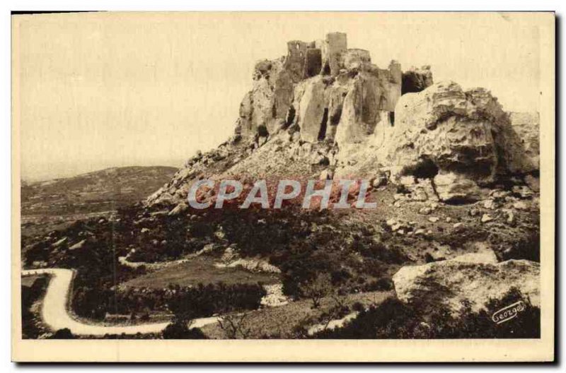 Old Postcard Baux Chateau feudal