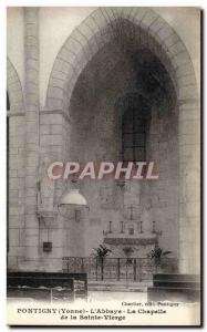 VINTAGE POSTCARD the Abbey Pontigny The Chapel of the Blessed Virgin