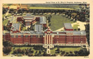 ROCHESTER, Minnesota MN   ST MARY'S HOSPITAL~Bird's Eye View  c1940's Postcard