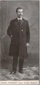 David Stewart Tenor Vocalist Barrhead Scotland 1908 Narrow Postcard H81