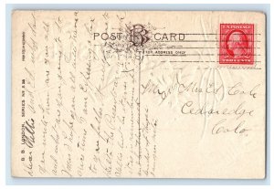 C1910 Ice B.B. Londen Snow Dresdan Tag Christmas Postcard P114E