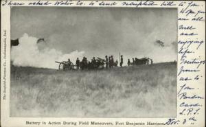 Indianapolis IN Battery Action During Field Maneuvers For...