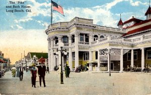 Long Beach, California - At the Pike, entrance to the Bath House - c1909
