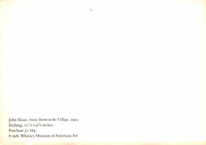 John Sloan - Snow Storm in the Village