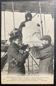 Mint France RPPC Real Picture Postcard Early Aviation Paulhan In Chalons Camp